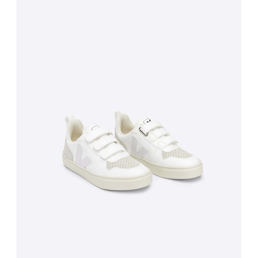 Veja V-10 CWL Kids' Sneakers White/Beige | CA 868EBC